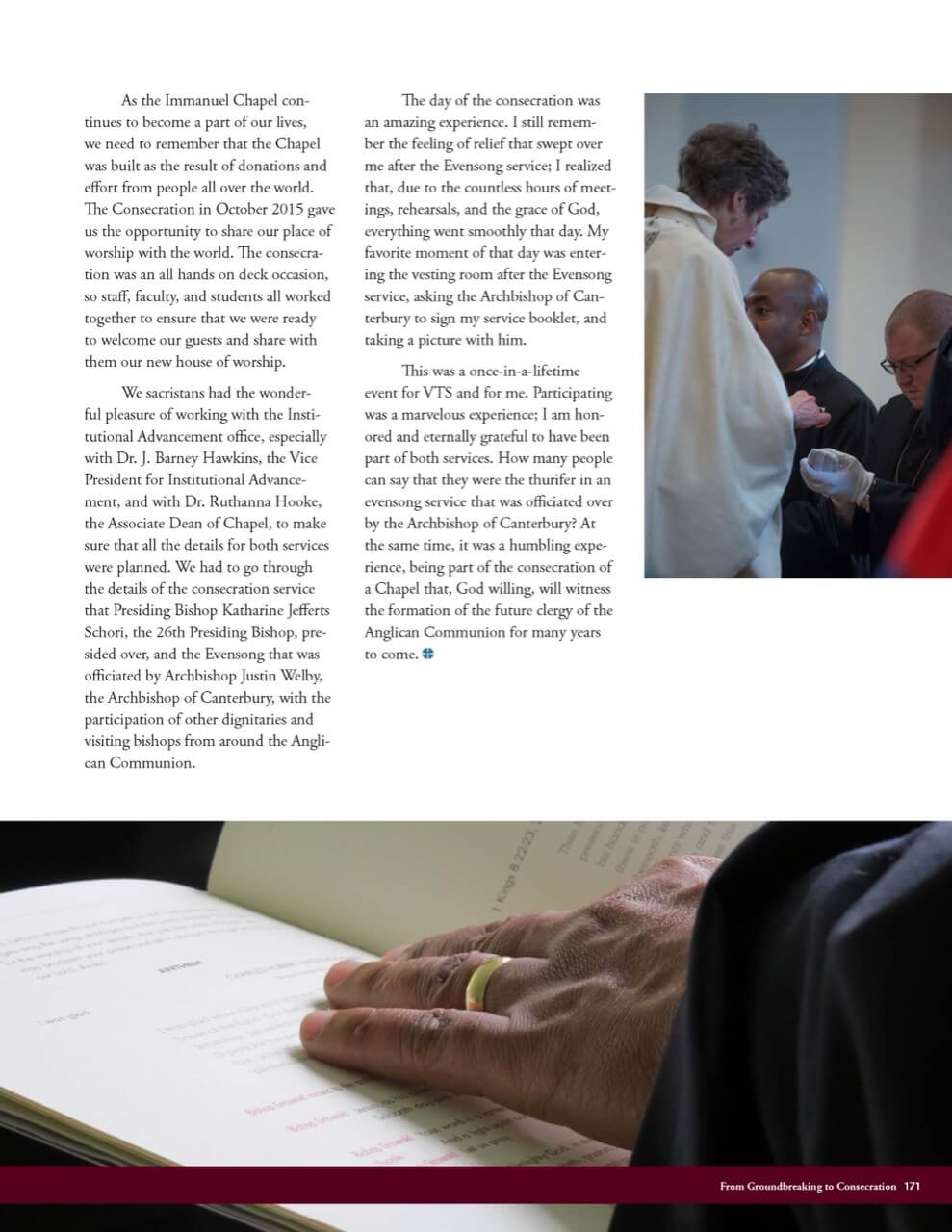 VTS Chapel Book