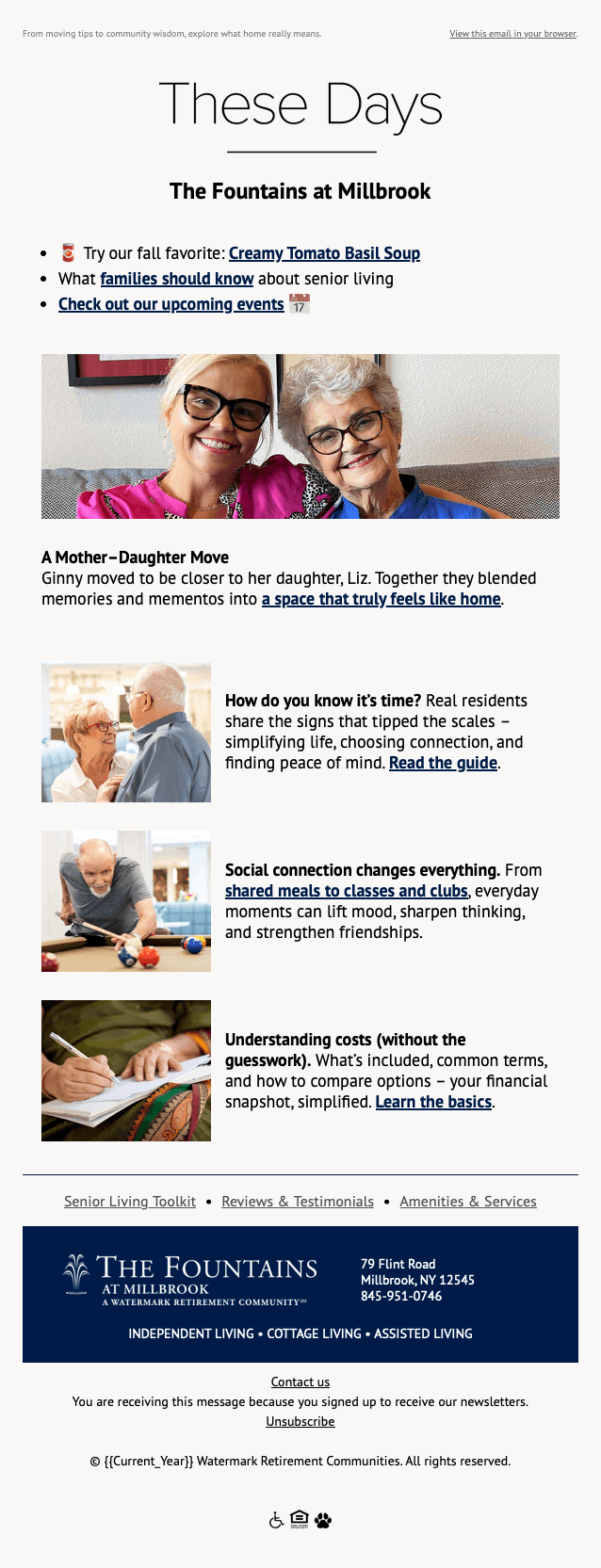 Watermark Email Newsletter Desktop