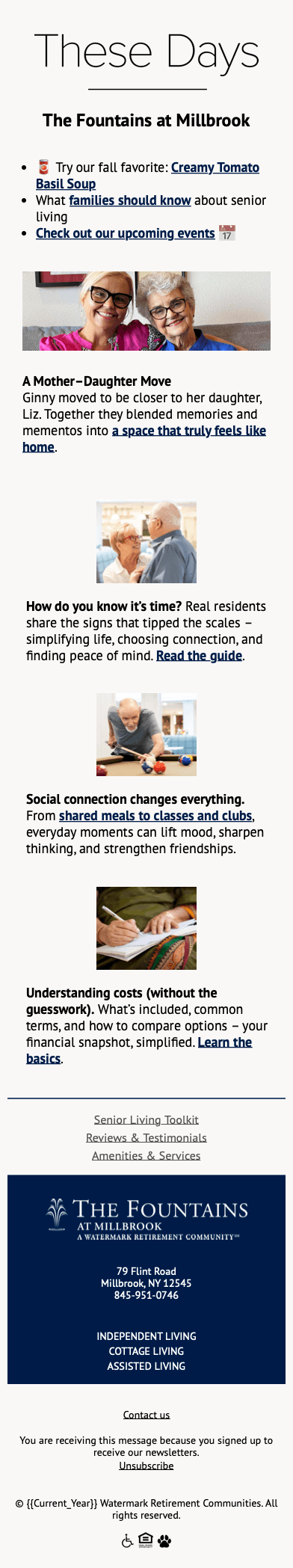 Watermark Email Newsletter Mobile