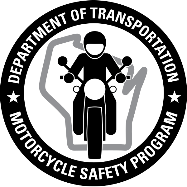 Wisconsin Department of Transportation Motorcycle Safety Program Logo - Black & White